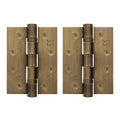 Florentine Bronze Fire Door Hinges – 4 Inch/102mm – Grade 11 Steel Ball Bearing – Pair