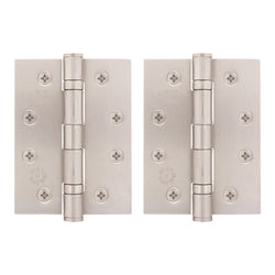 Satin Nickel Fire Door Hinges – 4 Inch/102mm – Grade 11 Steel Ball Bearing – Pack 2 - tradefit