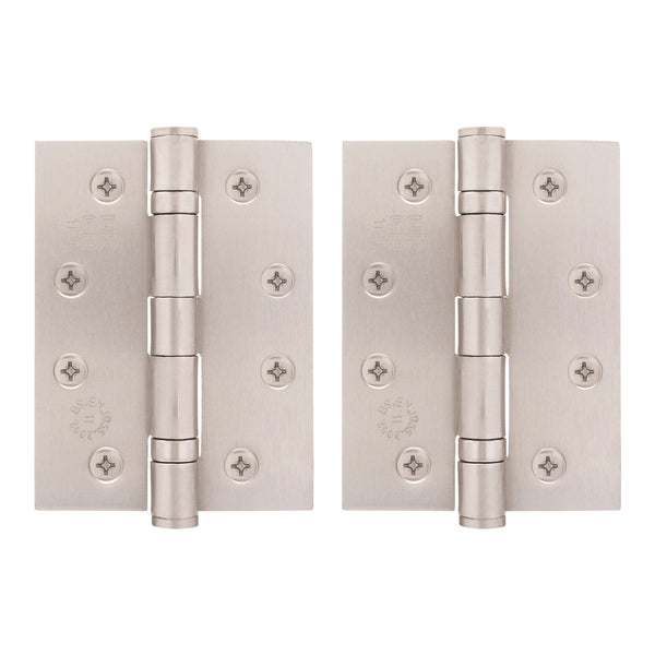 Satin Nickel Fire Door Hinges – 4 Inch/102mm – Grade 11 Steel Ball Bearing – Pack 2 - tradefit - Featured Image
