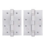 Satin Chrome Fire Door Hinges – 4 Inch/102mm – Grade 11 Steel Ball Bearing – Pack 2 - tradefit - 3