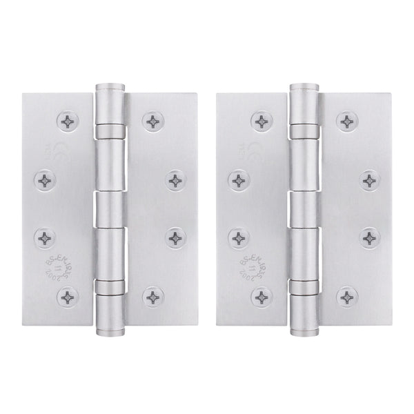 Satin Chrome Fire Door Hinges – 4 Inch/102mm – Grade 11 Steel Ball Bearing – Pack 2 - tradefit - Featured Image