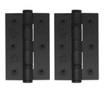 Black Fire Door Hinges - 3 Inch/76mm - Grade 7 Steel Ball Bearing - Pack 2 - tradefit - 1