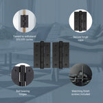 Black Fire Door Hinges - 3 Inch/76mm - Grade 7 Steel Ball Bearing - Pack 2 - tradefit - 5