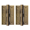 Florentine Bronze Fire Door Hinges - 3 Inch/76mm - Grade 7 Ball Bearing - Pair