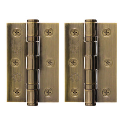 Florentine Bronze Fire Door Hinges - 3 Inch/76mm - Grade 7 Ball Bearing - Pack 2 - tradefit