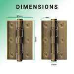 Martil Antique Brass Mortice Door Knob Kit - 80mm Sashlock - tradefit - 3