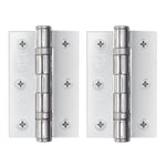 Polished Chrome Fire Door Hinges - 3 Inch/76mm - Grade 7 Steel Ball Bearing - Pack 2 - tradefit - 3
