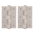 Satin Nickel Fire Door Hinges - 3 Inch/76mm - Grade 7 Steel Ball Bearing - Pair