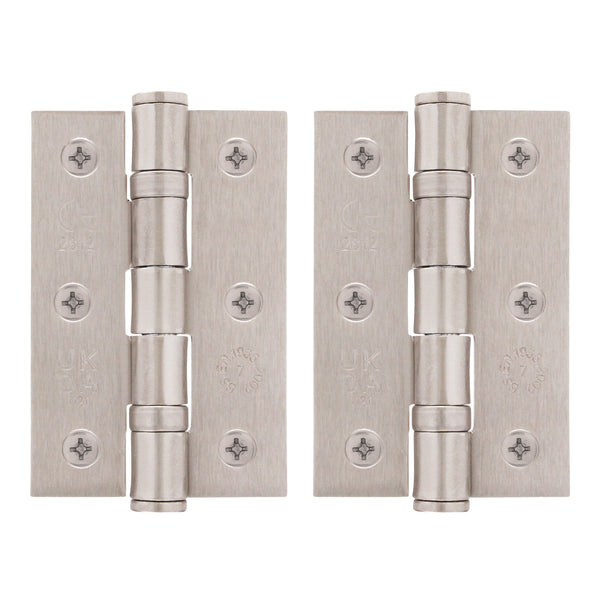 Satin Nickel Fire Door Hinges - 3 Inch/76mm - Grade 7 Steel Ball Bearing - Pack 2 - tradefit - Featured Image