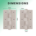 Nador Satin Nickel Mortice Door Knob Kit - 76mm Latch - tradefit