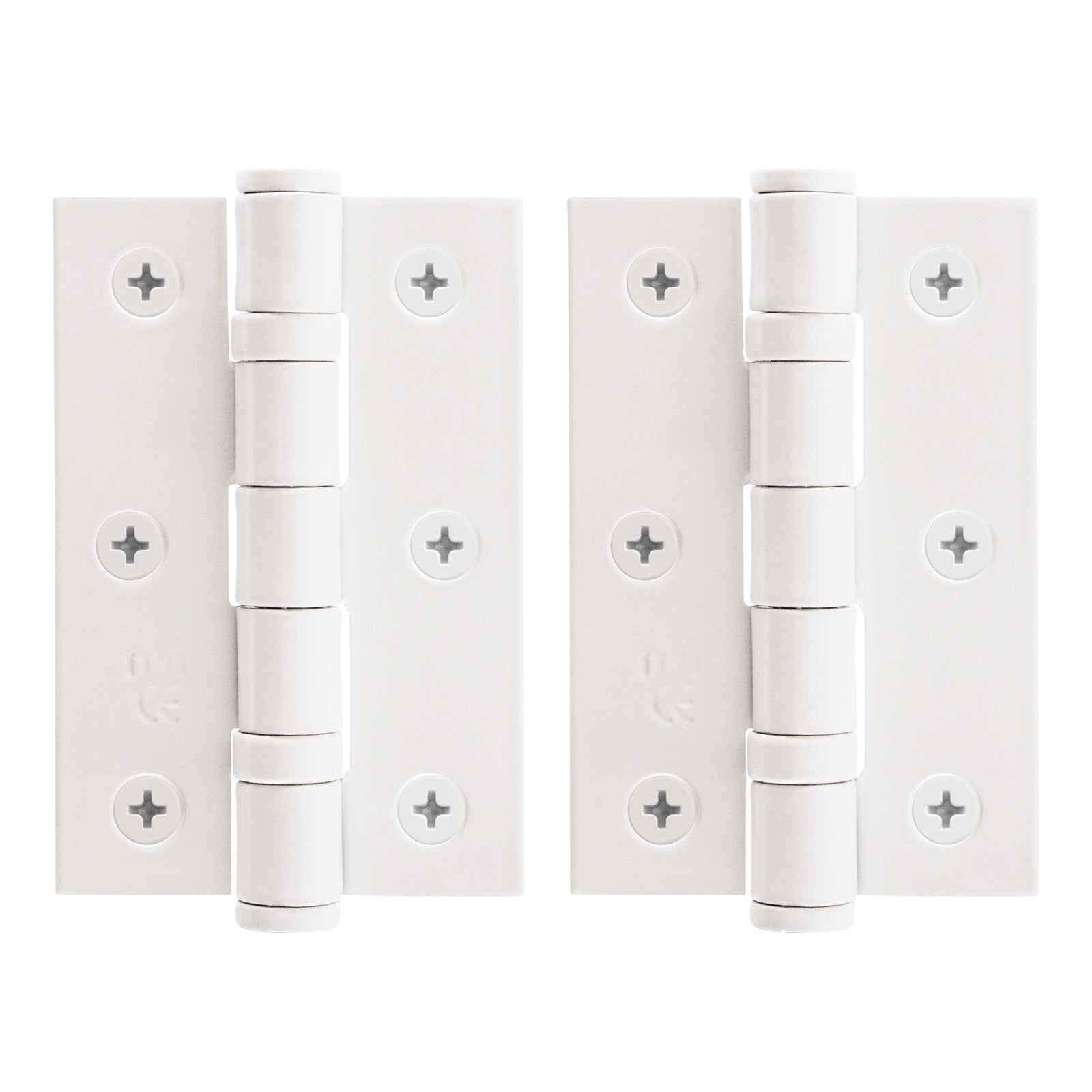 White Fire Door Hinges 3 Inch 76mm Grade 7 Steel Ball Bearing Pack 2 tradefit