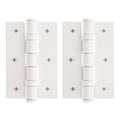 White Fire Door Hinges - 3 Inch/76mm - Grade 7 Steel Ball Bearing - Pair