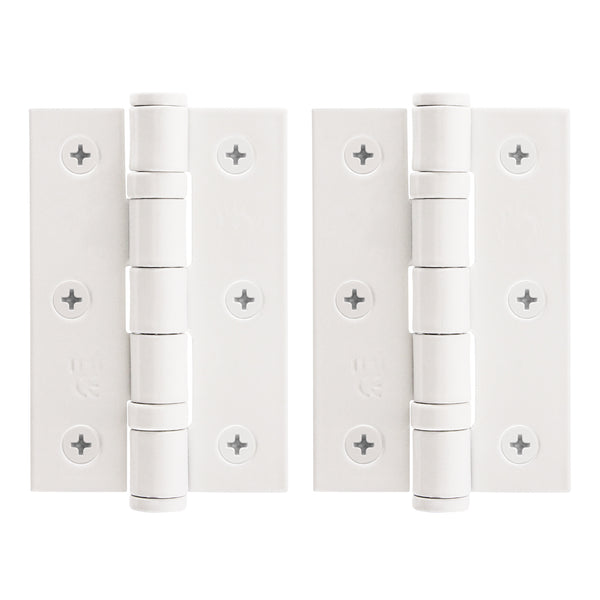 White Fire Door Hinges - 3 Inch/76mm - Grade 7 Steel Ball Bearing - Pack 2 - tradefit - Featured Image