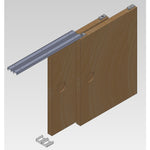 Top Hung Cupboard Sliding Door System To Suit 1.2m Opening - tradefit - 3