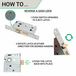Sassari Polished Chrome Lever Door Handle Pack - 64mm Sashlock - tradefit - 5