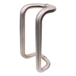 Guardsman Entrance Cranked Pull Handles - Back to Back Fix - 425 x 32mm - 316 Satin Stainless Steel - tradefit