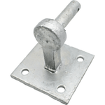Gate Hinge Hook On Plate - 100 x 100 x 16mm - Zinc Plated - tradefit - 5