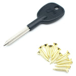 Concealed Door Security Rack Bolts Pack of 2 + 2 Keys - 61mm - Brass - tradefit - 8