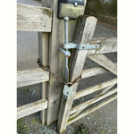 Spring Gate Fastener Set With Staple Catch - 600mm / 24 inch - Hot Dipped Galvanised - tradefit - 6