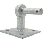 Gate Hinge Hook On Plate - 100 x 100 x 16mm - Zinc Plated - tradefit - 3