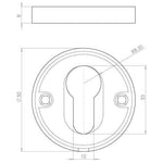 Return To Door Lever on Rose - 19 x 52mm - Satin Aluminium - 19mm Euro Thumbturn Cylinder Lock Pack - tradefit - 4