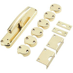 Locking Espagnolette Bolt T Bar Pattern - Polished Brass - tradefit - 2