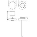 Temara Satin Brass Mortice Door Knob Kit - 76mm Bathroom Deadbolt - tradefit - 6