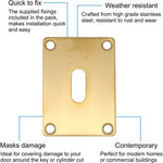 Repair Escutcheon - Keyhole - 65x47x1.2mm - PVD Brass - tradefit - 2