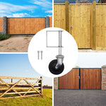 Heavy Duty Spring Loaded Gate Garage Door Wheel on Castor - 102mm - 90g Load - Zinc Plated - tradefit - 6