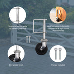 Heavy Duty Spring Loaded Gate Garage Door Wheel on Castor - 102mm - 90g Load - Zinc Plated - tradefit - 4