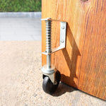 Heavy Duty Spring Loaded Gate Garage Door Wheel on Castor - 102mm - 90g Load - Zinc Plated - tradefit - 5