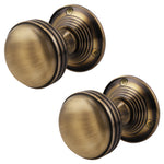 Victorian Ringed Antique Brass Mortice Door Knob - tradefit - 1
