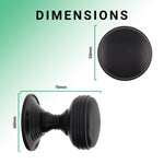 Victorian Ringed Black Mortice Door Knob - tradefit - 3