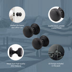 Victorian Ringed Black Mortice Door Knob - tradefit - 4