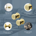 Victorian Ringed Polished Brass Mortice Door Knob - tradefit - 4