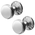 Victorian Ringed Polished Chrome Mortice Door Knob