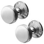 Victorian Ringed Polished Chrome Mortice Door Knob - tradefit - 1