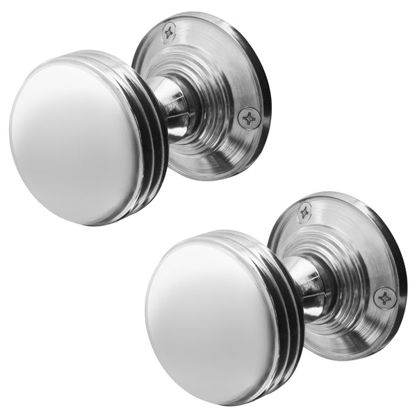 Victorian Ringed Polished Chrome Mortice Door Knob - tradefit - Featured Image