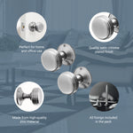Victorian Ringed Satin Chrome Mortice Door Knob - tradefit - 4