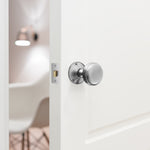 Victorian Ringed Satin Chrome Mortice Door Knob - tradefit - 5