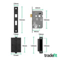 Victorian Scroll Matt Black Lever Door Handle Pack - 64mm Bathroom Lock - tradefit