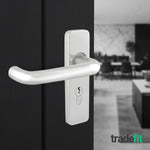 Commercial Grade Fire Rated Door Handle - FD30/60 RTD 19mm Lever Handles on Euro Lock Plate - Satin Stainless Steel - tradefit - 5