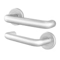 Return To Door Lever on Rose Door Handles - 19mm Lever on 52x8mm Sprung Rose - Satin Aluminium BS EN 1906:2010 Grade 2