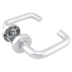 Return To Door Lever on Rose Door Handles - 19mm Lever on 52x8mm Sprung Rose - Satin Aluminium BS EN 1906:2010 Grade 3 - tradefit - 1