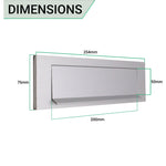 Letter Plate - 250x75mm - Satin Aluminum - tradefit - 4