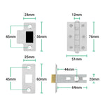 Olbia Polished Chrome Lever on Backplate Door Handle Pack – 64mm Latch - tradefit - 3
