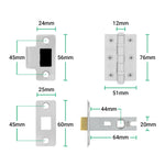 Olbia Satin Nickel Lever on Backplate Door Handle Pack – 64mm Latch - tradefit - 3