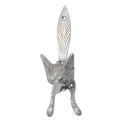 Fox Head Door Knocker - Polished Nickel - tradefit