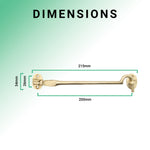 Heavy Duty Silent Cabin Hook And Eye - 200mm - Polished Brass - tradefit - 4
