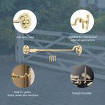 Heavy Duty Silent Cabin Hook And Eye - 200mm - Polished Brass - tradefit - 3